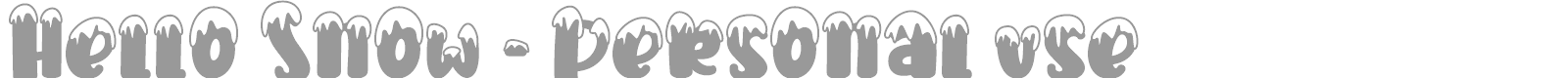 Hello Snow font preview